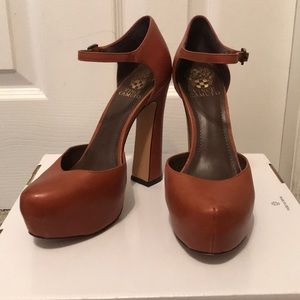 Vince Camuto closed toe ankle strap heels